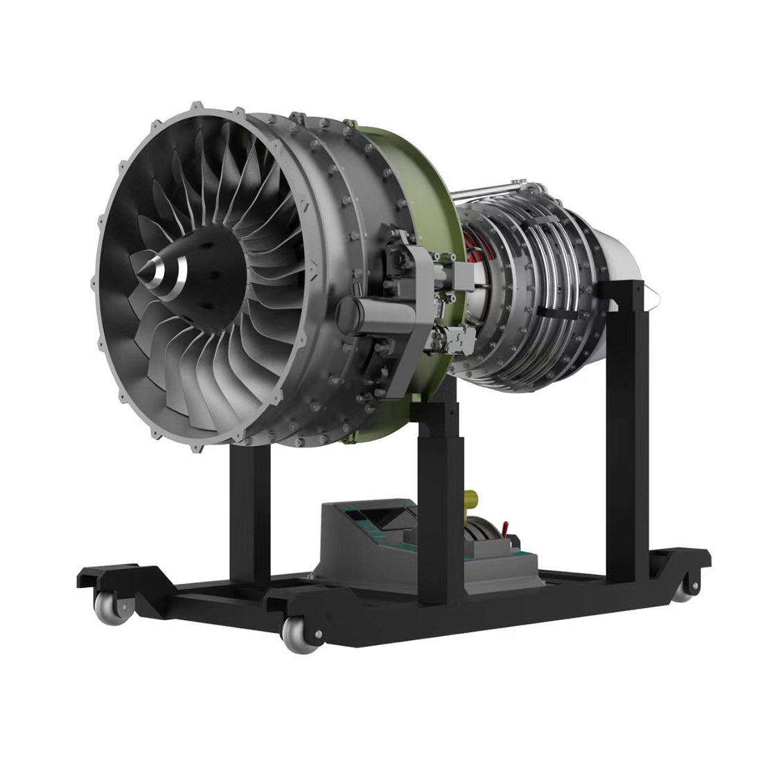 Turbowaaier-enjinmodelstel wat werk - Bou jou eie turbowaaier-enjin - TECHING 1/10 volmetaal-dubbelspoel-turbowaaier-enjin-vliegtuigstraalmotormodel 1000+ stukke