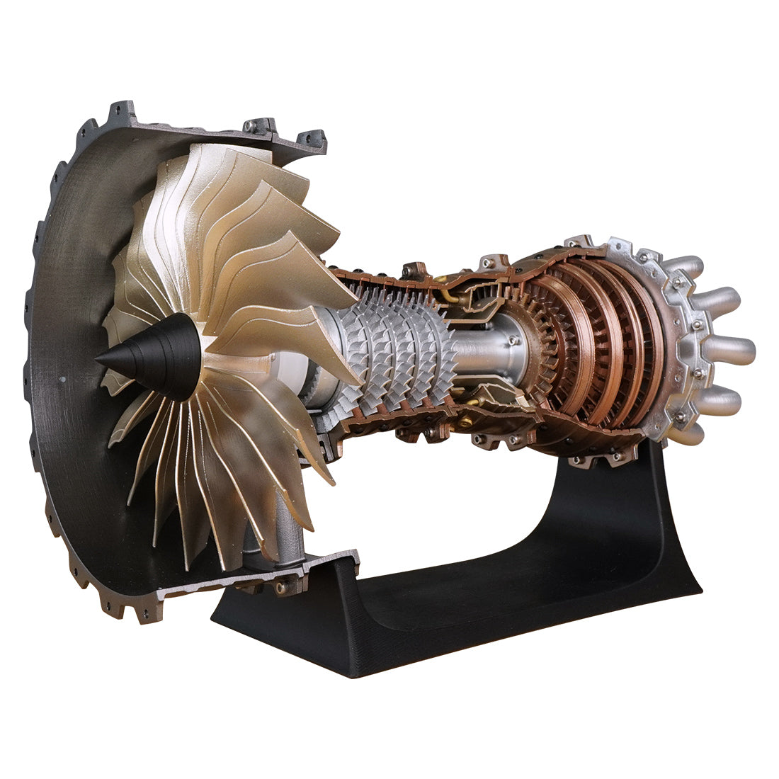 SKYMECH Trent 900 Vliegtuigenjin Modelstel - Bou Jou Eie Straalmotor - 1:20 Skaal Turbowaaier Enjin Meganiese Wetenskap STEM Speelding