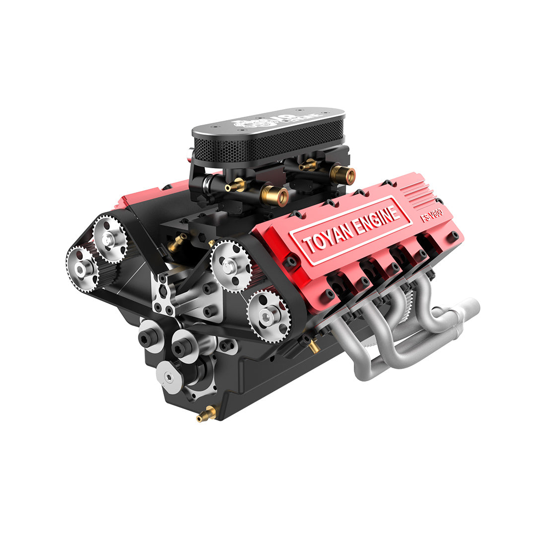 TOYAN V8-enjin FS-V800 28cc Nitro-enjin - Bou jou eie V8-enjin - V8-enjinmodelstel wat werk