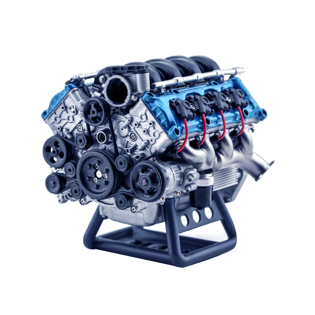 V8-enjinmodelstel wat werk - Bou jou eie V8-enjin - Verf jou eie V8-enjin - MAD RC V8-enjin vir Capra VS4-10 Pro