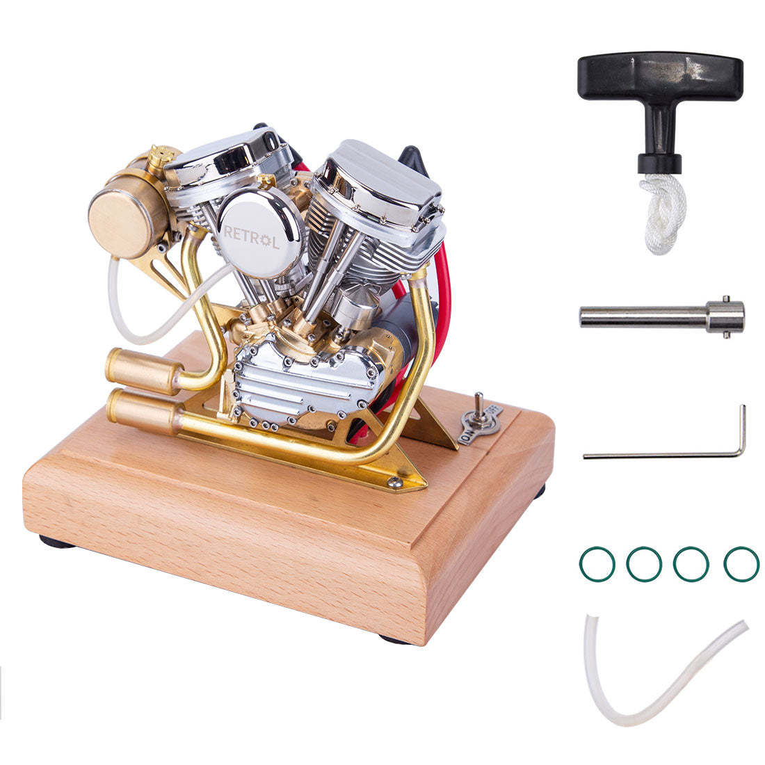 RETROL R30 4.2CC Mini V2 Engine OHV V-Twin Motorcycle Engine Twin-cylinder Four-stroke Gasoline Engine Internal Combustion Engine Model