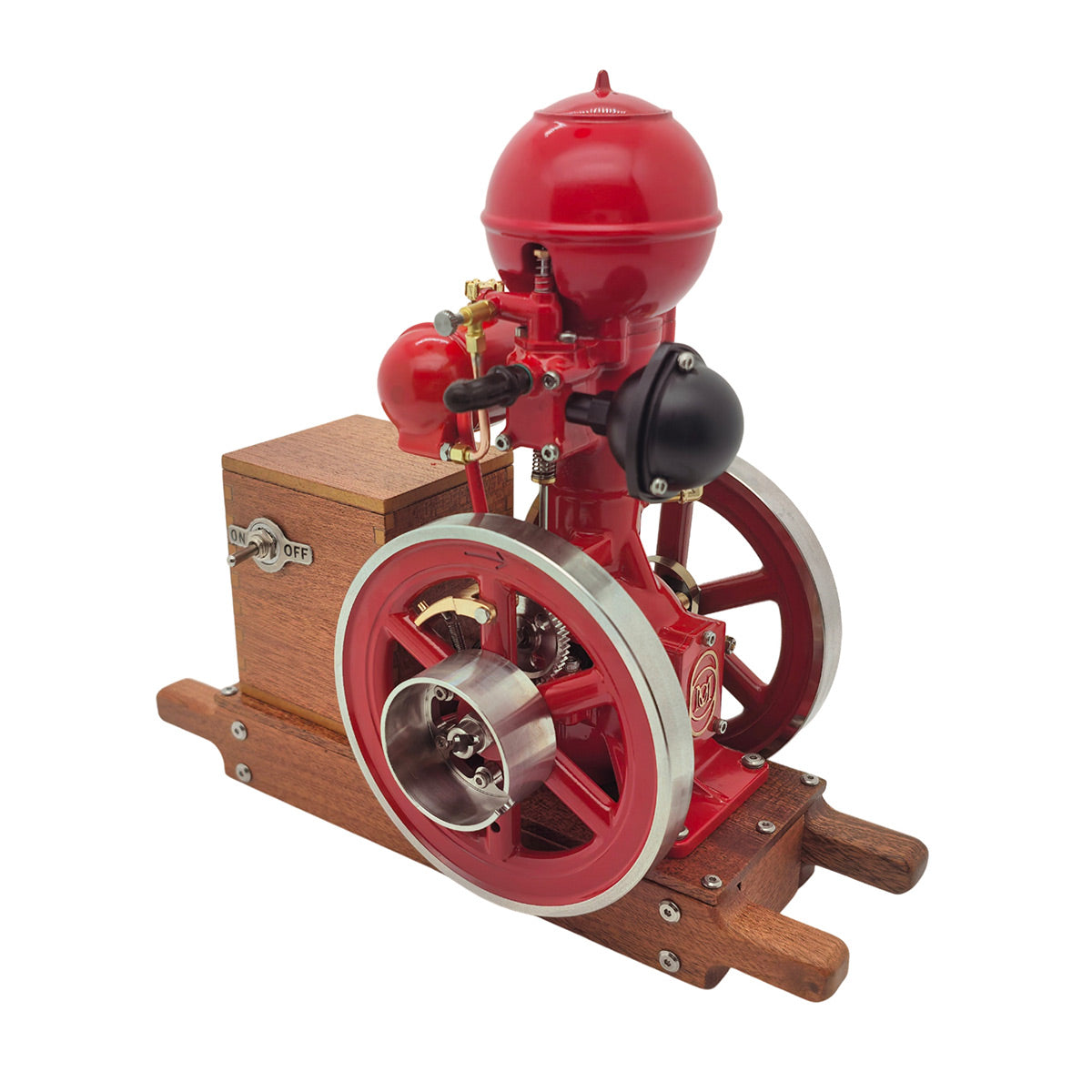RETROL & OKMO B01 Ball Top Miniature Water-Cooled Single-Cylinder 4-Stroke Hit and Miss Gasoline Internal Combustion Engine Model