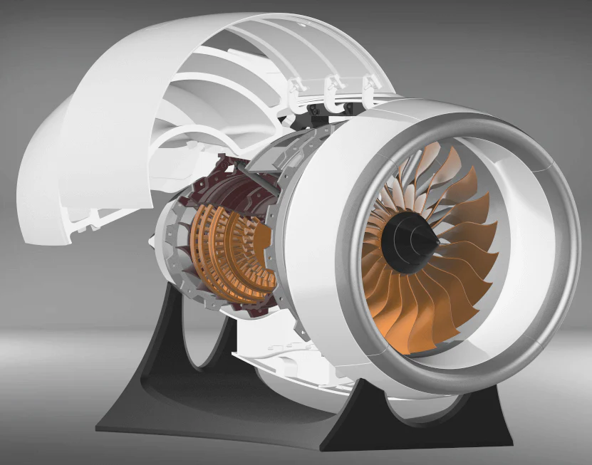 SKYMECH NTR-900 1/30 Turbofan Engine Model Kit - Build Your Own Turbofan Engine that Works - Working Jet Engine 150PCS