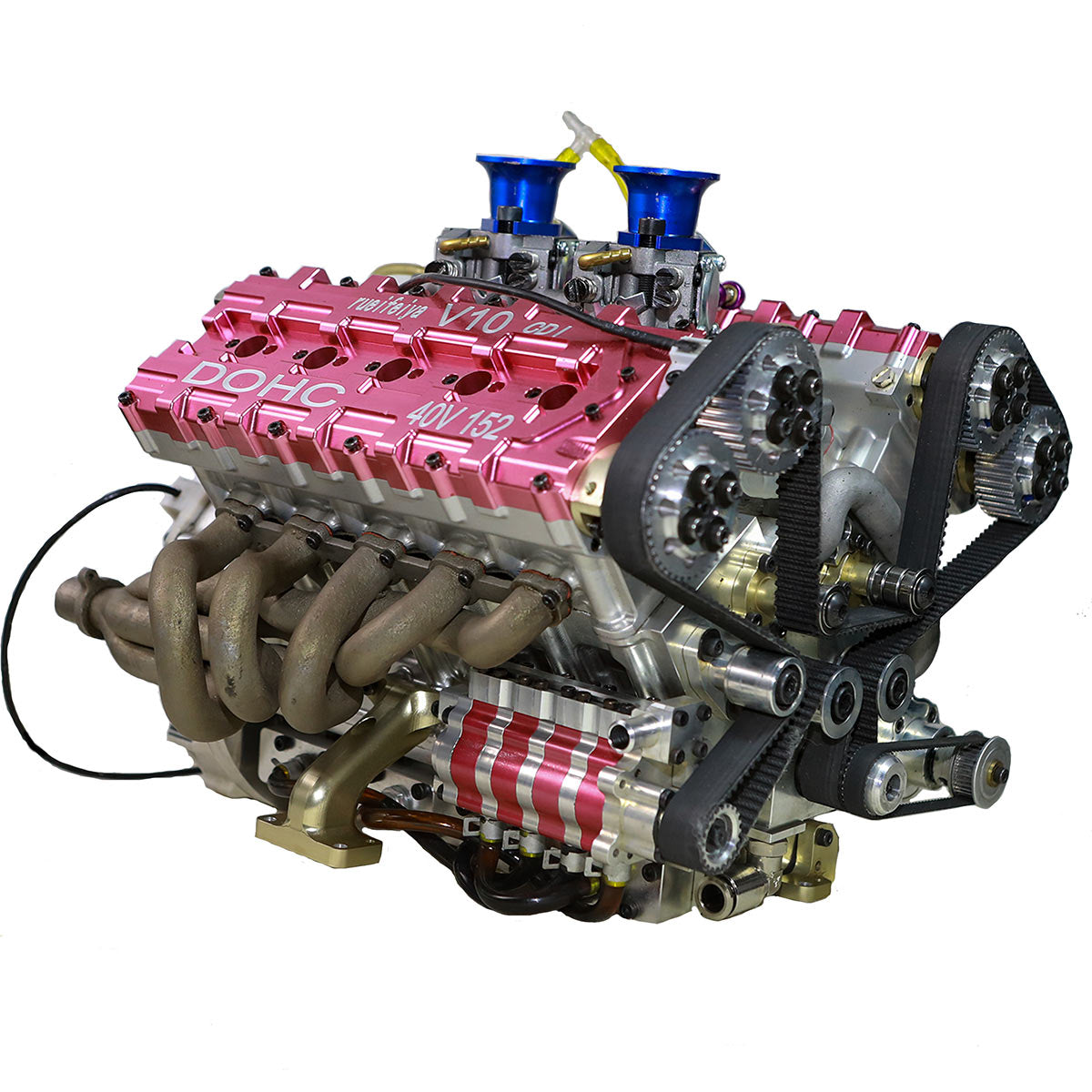 RUIFEIYA 1:4 Scale V10 Gas Engine Model - 150cc DOHC 40-Valve 4-Stroke 3-Ring Water-Cooled Internal Combustion Engine