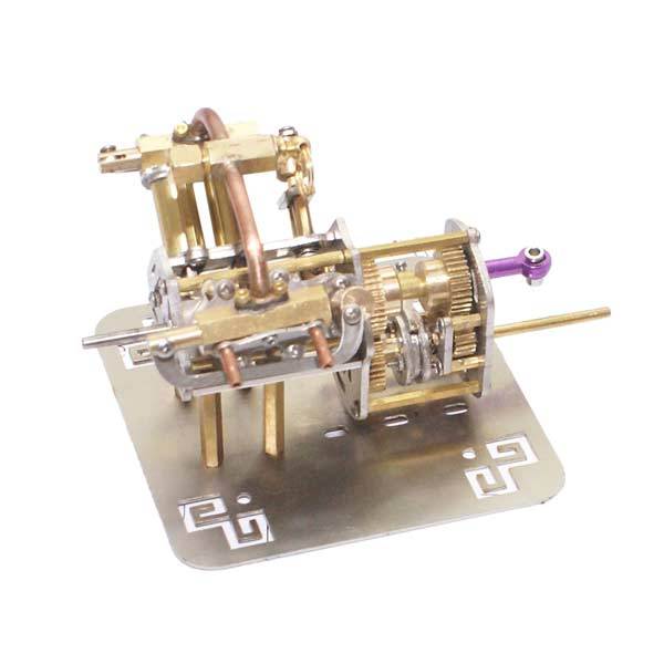 Mini V4 Steam Engine Model with Reverse Gearbox Toy Creative Gift