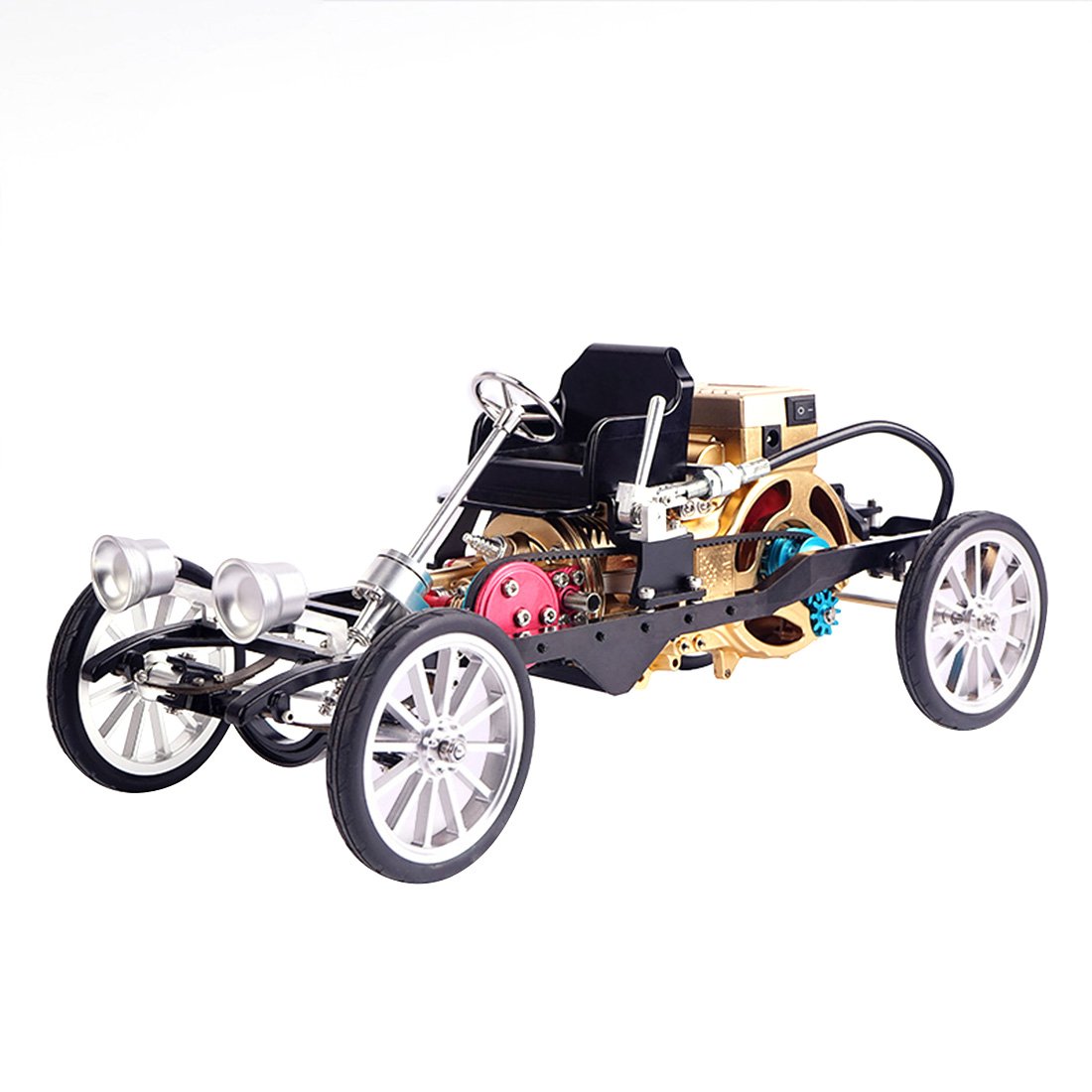 Teching Motorenjin Monteringsstel Enkelsilinder Motor Boustel Speelgoedgeskenk vir Volwassene