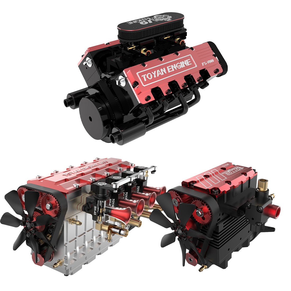 ຊຸດຕົວແບບເຄື່ອງຈັກ TOYAN ໂລຫະ Nitro ເຕັມທີ່ເຮັດວຽກ - ສ້າງເຄື່ອງຈັກຂອງທ່ານເອງ - ການເກັບຂອງຂວັນ