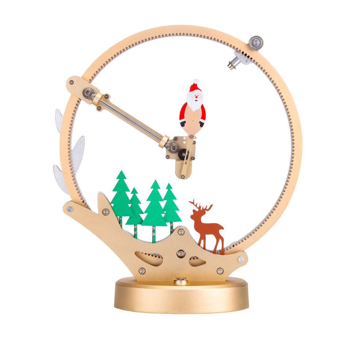 TECHING 3D-Metallpuzzle: Schwingender Weihnachtsmann mit farbigen Lichtern – DIY-Bausatz, Spielzeug für Weihnachtsgeschenke – über 100 Teile