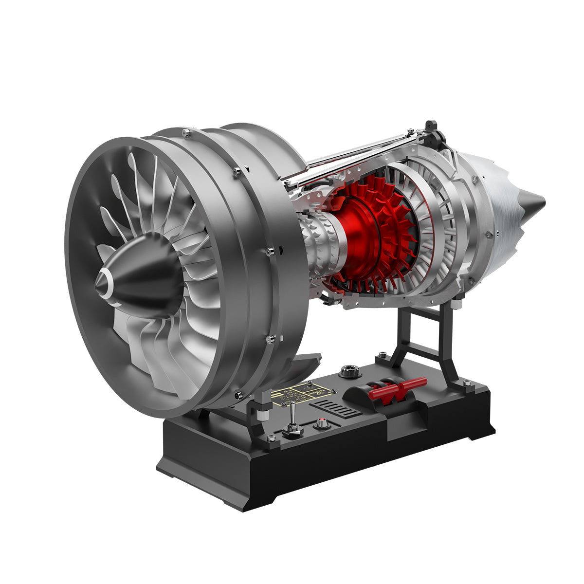 Kit Model Mesin Turbofan yang Berfungsi - Bangun Mesin Turbofan Anda Sendiri - TECHING 1/12 Kit Model Mesin Turbofan Kumparan Ganda Full Metal 300+ Buah