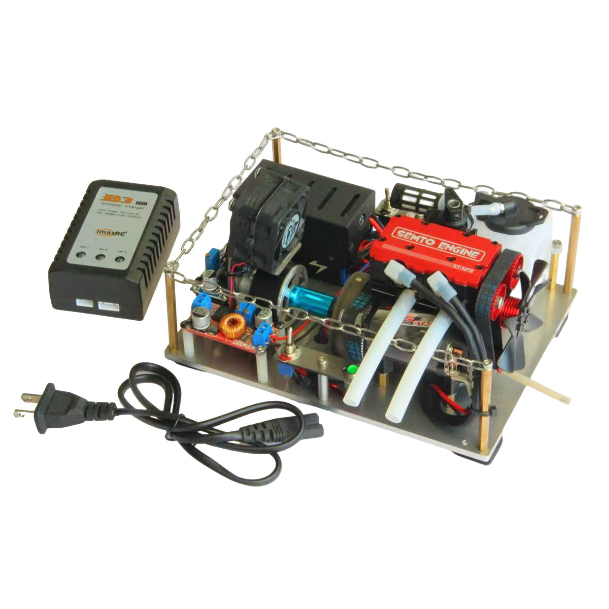 Mesin Bensin Mini SEMTO ST-NF2 L2 Model dengan Generator 12V & Modul Pengisian Stabil - Termasuk Set Pengapian Dasar - Starter Satu Kunci